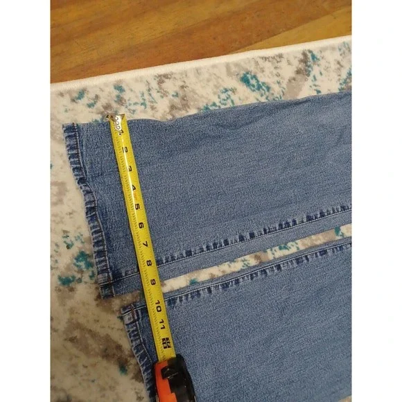 LRL Ralph Lauren Jeans Womens 14P Petite Mid Rise Bootcut Stone Wash Blue Denim - Picture 5 of 11